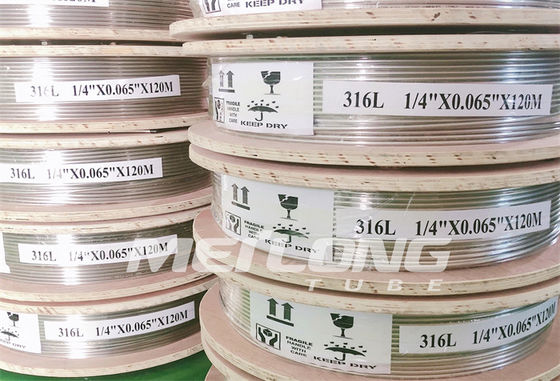 A tubulação de aço inoxidável capilar redesenhada sem emenda bobina a linha química SS316L da injeção 3 4