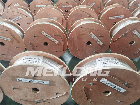 Bobina de aço inoxidável da tubulação da tubulação ASTM A269 3 de SS316L 8 enrolados capilares
