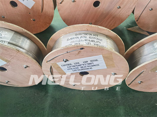 A linha capilar ASTM A269 12000 da liga de níquel mede a tubulação geotérmica enrolado do capilar