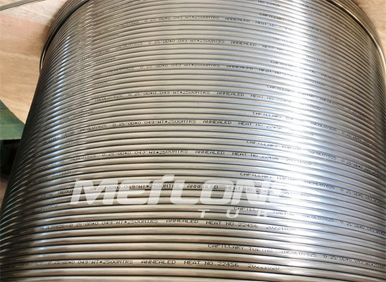 Tubulação enrolado de aço inoxidável de ASTM A269 316L para o furo da pena