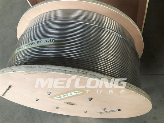316L bobinou a tubulação enrolado de aço inoxidável 10000Psi