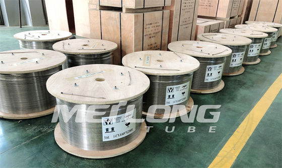 O capilar hidráulico dos SS 316L bobinou a bobina 8 de aço inoxidável da tubulação 10000Psi 3